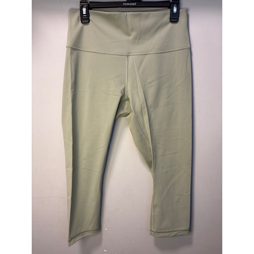 Lululemon Wunder Under High‎ Rise Crop Leggings Sage Green Size 10 Yoga Training